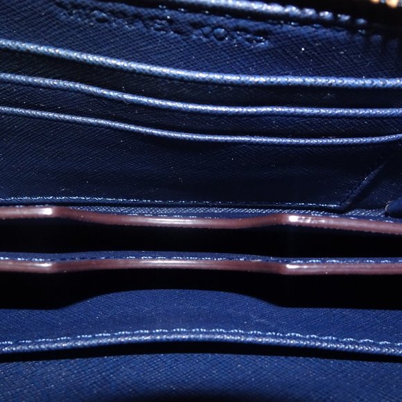 Michael Kors Navy Leather Zip Around Wallet - Picture 7 of 8